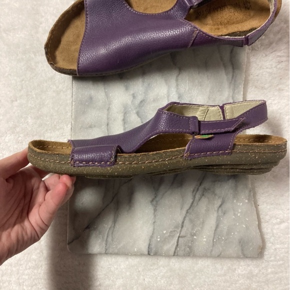 El Naturalista Sandals Size 8.5 Purple Leather Adjustable Strap - Picture 10 of 13